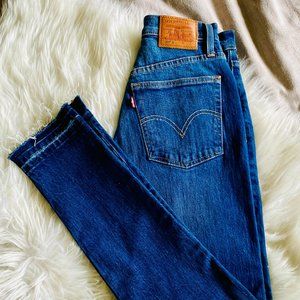 Levi's 501 high waisted raw hem jeans NWOT